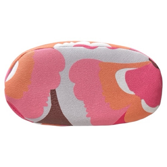 Trina Turk Rainbow Petals Floral Straw Satchel Crossbody Bag Bamboo Handles - Picture 5 of 10